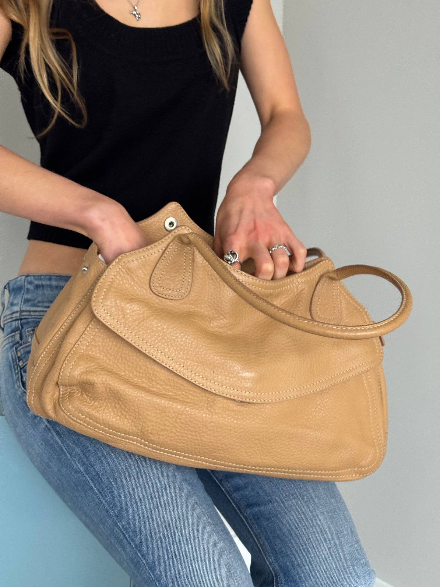 Prada Semitracolla Vitello Bag